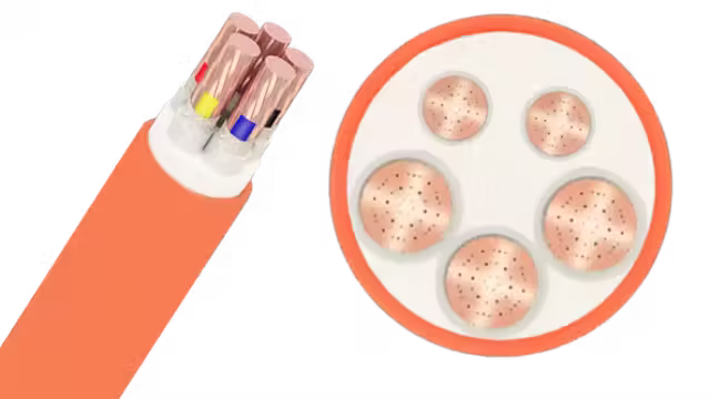Cáp chống cháy CXV/LSHF-Cu/Mica/XLPE/Fr-PVC 3x+2x